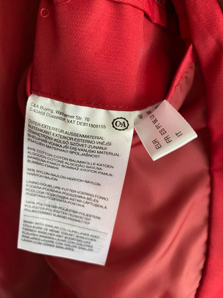 C&A Jacke Übergangsjacke Gr 44/46 rot in Alsdorf