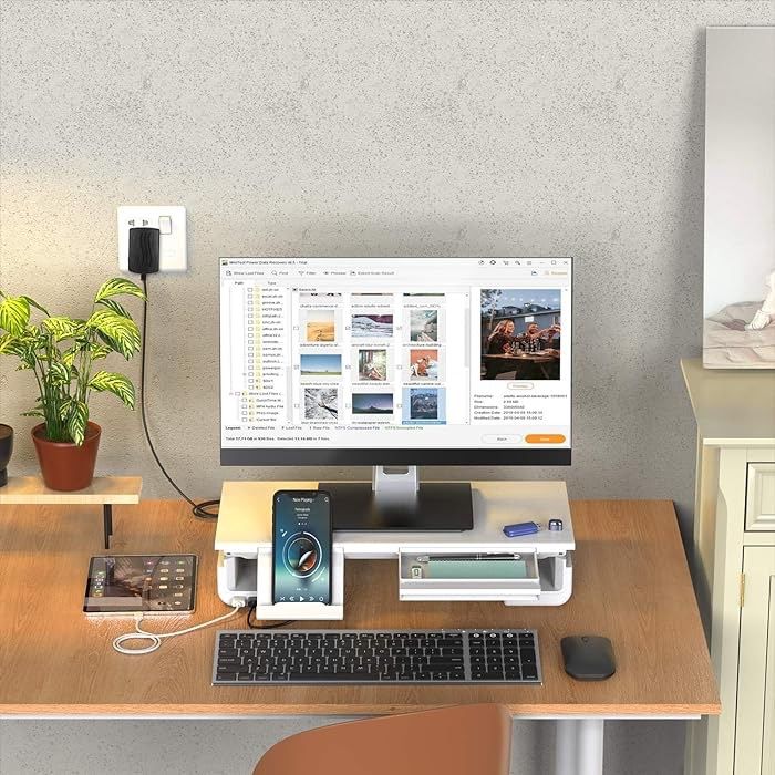 Jelly Comb Monitorständer mit USB Anschlüssen Handyhalter Weiß in Hamburg