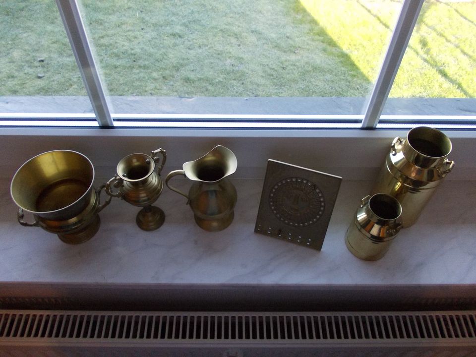 Messing Kerzenhalter, Vasen u.s.w. wie auf den Fotos zu sehen in Schloß Holte-Stukenbrock