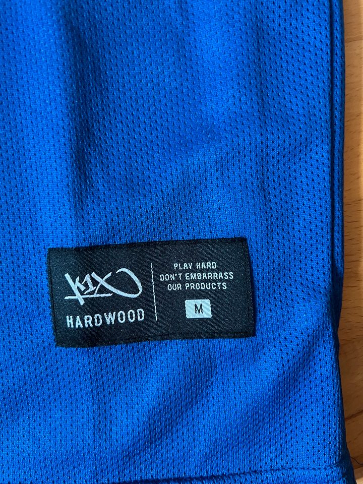 K1X Hardwood Basketball Trikot blau weiß wendbar M Reversible in Tönisvorst