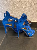 Sandalen mit Absatz, Blaue Zara Sandaletten, wie neu Baden-Württemberg - Wernau Vorschau