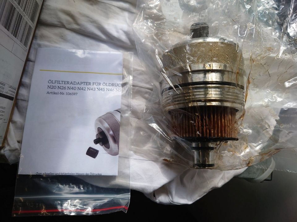 BMW E46 E90 Ölfilter-Adapter Motor Öldruck N40 N42 N43 N45 N46 in Groß-Umstadt