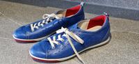 Schöne Damen Echt - Leder Sneakers von Ecco Größe 37 in Blau. Hamburg-Nord - Hamburg Barmbek Vorschau