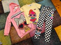 L.O.L. Kleidung Set T-Shirt, Hoodie-Kleid / Longshirt & Leggings Bayern - Amerang Vorschau