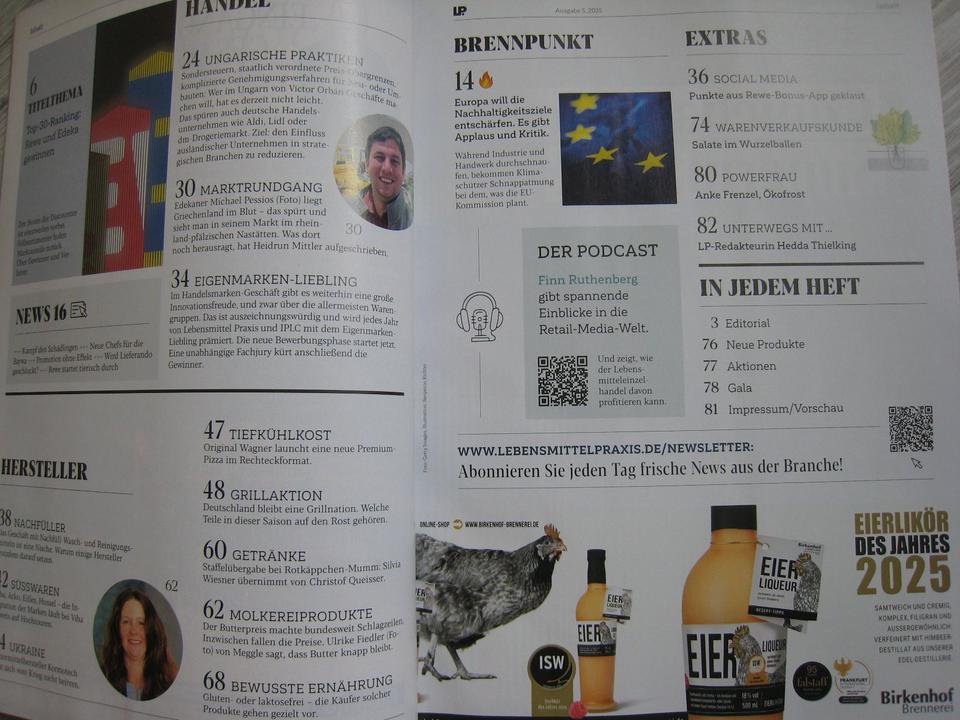 Zeitschrift: L.P. Lebensmittel-Praxis / Ausg. 5/2025 v. 14.3. NEU in Neuss