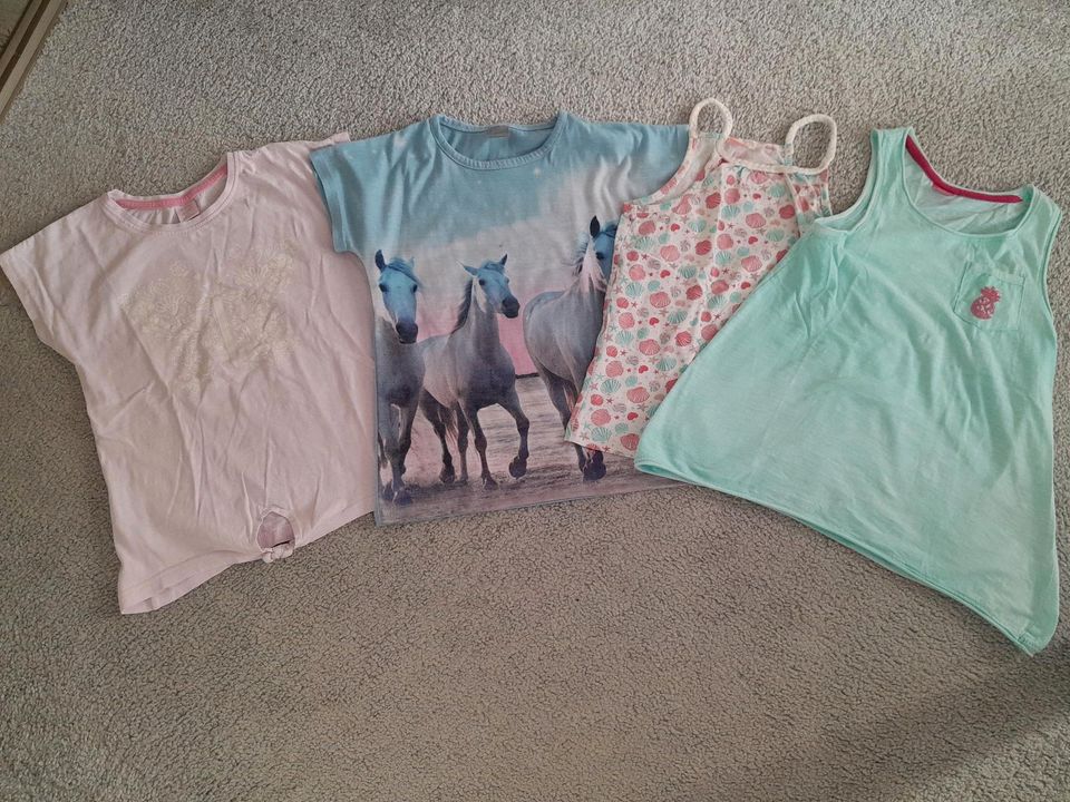 Set Shirts Tops Mädchen 122 rosa hellblau in Walsleben