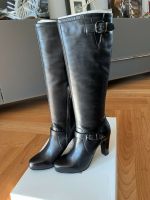 High Heel Lederstiefel schwarz Gr. 38 Essen - Bredeney Vorschau