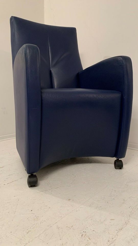 LeoLux Design Lounge Sessel Leder blau in Dortmund