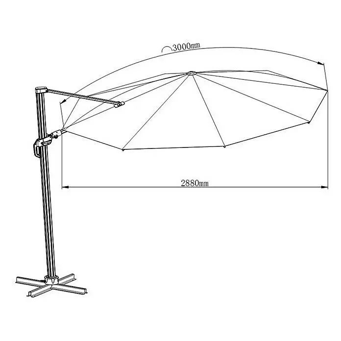 Neu Sunfun Ampelschirmgestell Monaco 300 cm in Wuppertal