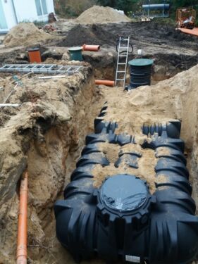 Regenwassernutzungsanlagen, Regenwasserversickerung, Erdtanks in Schenefeld