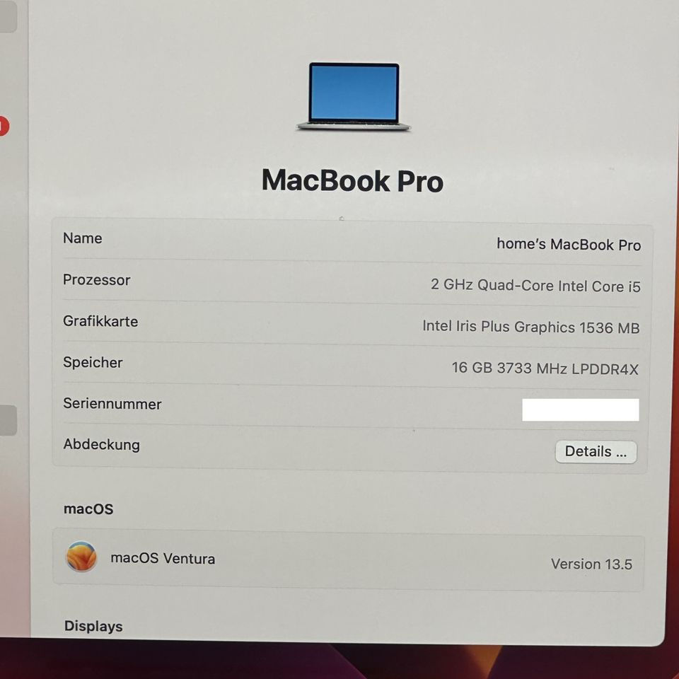 ❌⭐️ MacBook Pro 13'' 2020 A2251 i5 2GHz 16GB 512GB SSD 000 ⭐️❌ M227 in Berlin