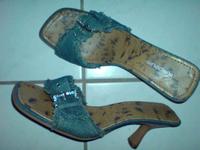 Pantolette Jeans mit Schnalle und Glitzersteinen Blau Gr. 40 Neu Sachsen-Anhalt - Allstedt Vorschau