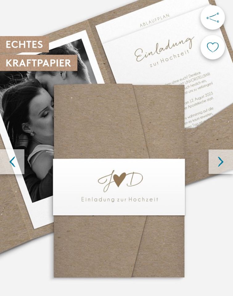 49 Einladungskartons/Pocketfolder für Hochzeit/Party in Köln