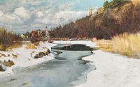 Postkarte "Winter bei Landsberg" Aquarell, Hans Klaft, München Oschersleben (Bode) - Oschersleben Vorschau