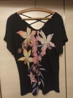 schwarz T-Shirt mit pink Blume Bayern - Gundelfingen a. d. Donau Vorschau