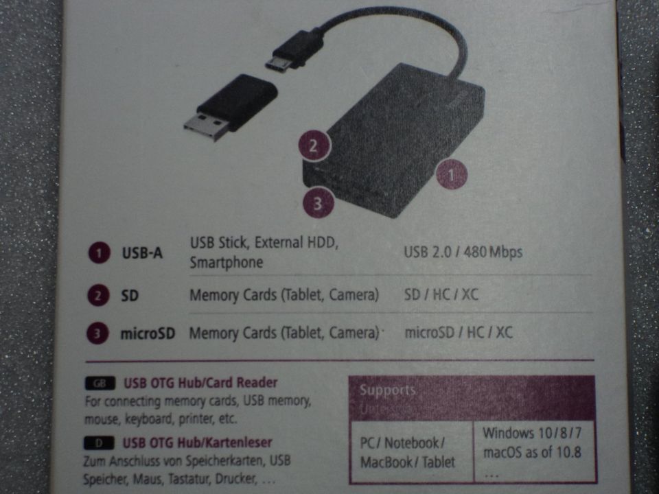 Hama USB OTG HUB - Kartenleser /NEU in Kirschau