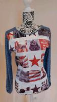 Langarm Shirt, Gr. M 38, blau mit Nieten, Stern Design Rheinland-Pfalz - Limburgerhof Vorschau