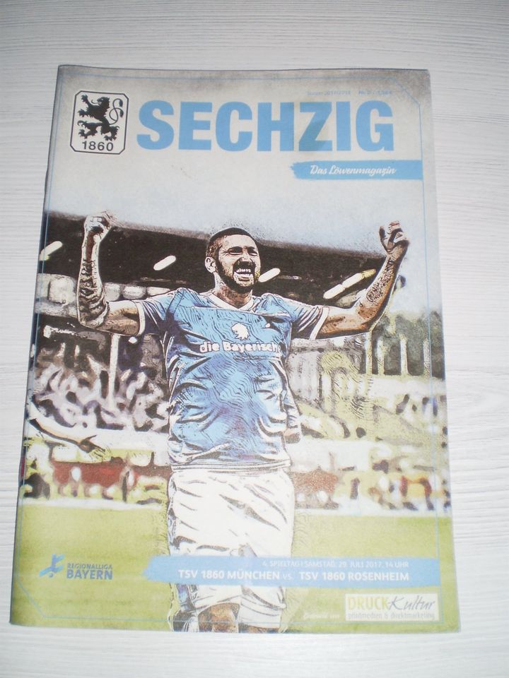 6 Programmhefte - SECHZIG - von 2017/18 -TSV 1860 München in München