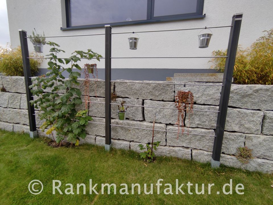 ☘️RANKMANUFAKTUR Design Rankhilfe Rankgerüst Kletterhilfe Rankgitter Spalier Rosenbogen Metall Holz Sichtschutz Garten Terasse Spalierobst Weinrebe Himbeeren Balkon Sichtschutzzaun Hochbeet Pergola ☘️ in Röthenbach