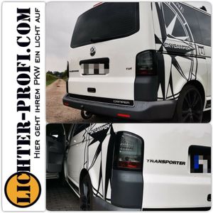 Rückleuchten für VW T5 Bus 03-15 Heckklappe Transporter Multivan schwarz