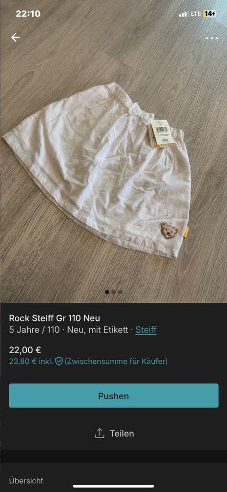 Steiff Sommer Paket Gr 110 in München