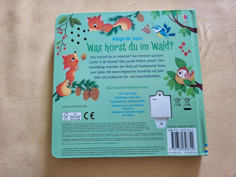 Kinderbuch Soundbuch Usborne Was hörst du im Wald, wie neu in Berlin