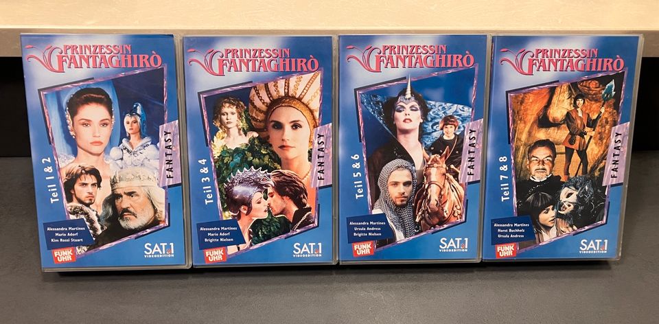 8 Teile Prinzessin Fantaghiro, Videokassette, VHS, 90er in Worbis