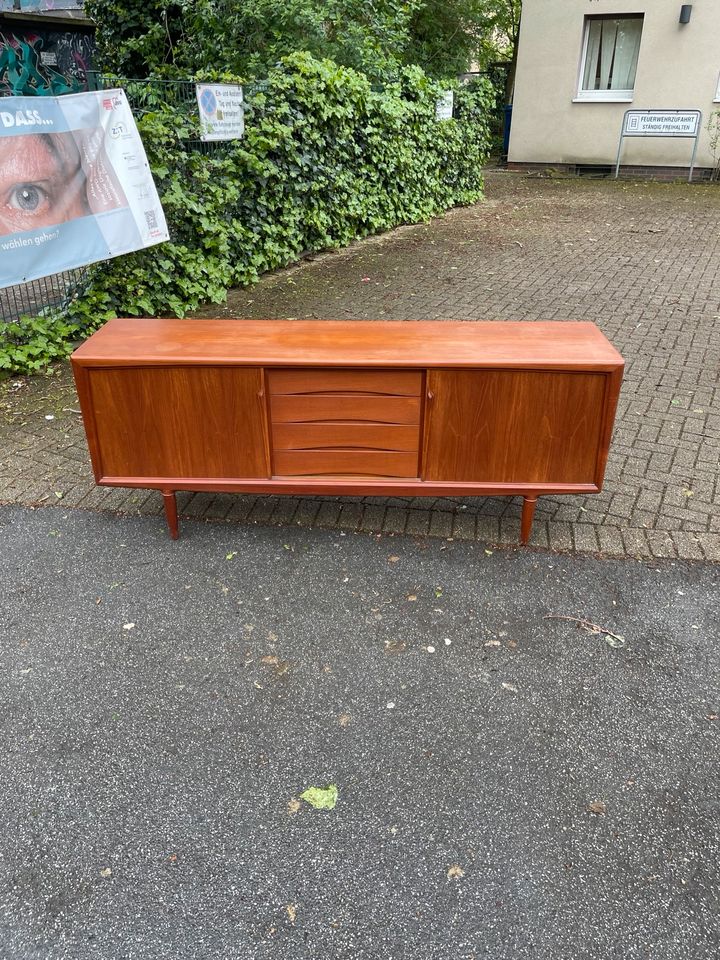 ◤ Teakholz Sideboard von Axel Christensen für Aco Møbler mid Century lowboard Retro Kommode Danish Schrank Dänisch Design 50er 60er 70er Teak Anrichte Highboard schubladenkommode Fernseher antik in Berlin