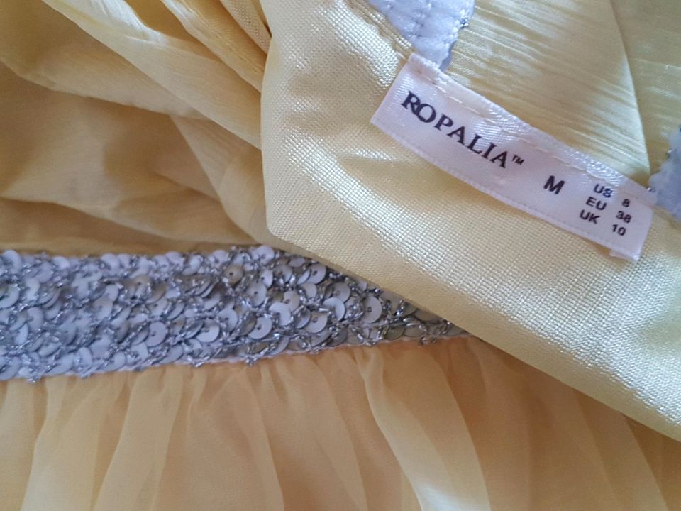 ROPALIA Abendkleid Partykleid Shootingkleid gelb Gr. S M 36 38 40 in Schkopau
