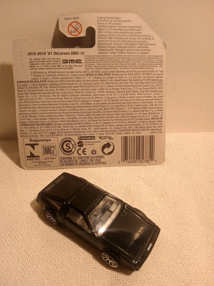 Hot Wheels 2010 HW Premiere '81 DeLorean DMC-12 schwarz unbespiel in Lingen (Ems)