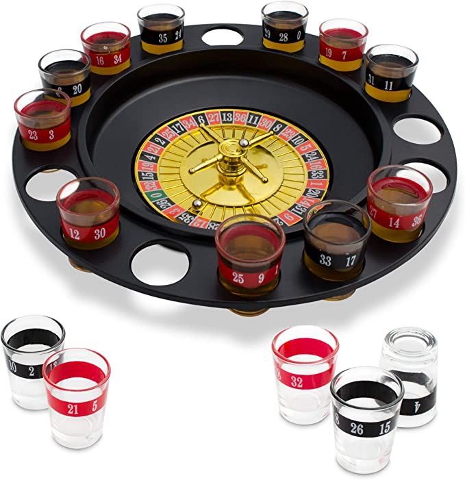 Casino Trinkspiel mit 16 Schnapsgläsern Roulette Set in Mönchengladbach