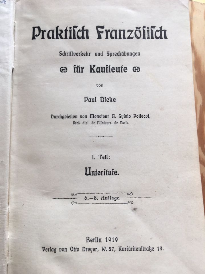 Paul Dieke: Praktisch Englisch/Französisch für Kaufleute, 1919 in Westerburg