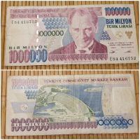 Geldschein Türkei Bir Milyon Lirasi 1000000 Lire Note Niedersachsen - Wolfsburg Vorschau