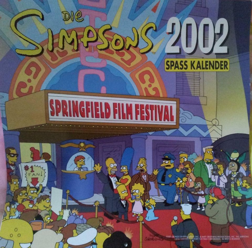 Comic Simpons Spasskalender Kalender 2002 in Greiz