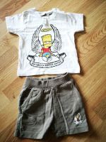 Simpson Set bestehend aus einem weißen Shirt und grüner Hose Hessen - Mörfelden-Walldorf Vorschau