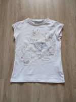 T-Shirt v. Elsy für Mädchen, weiß mit Teddy, Perlen, Glitzer, 104 Sachsen - Bernsdorf Vorschau