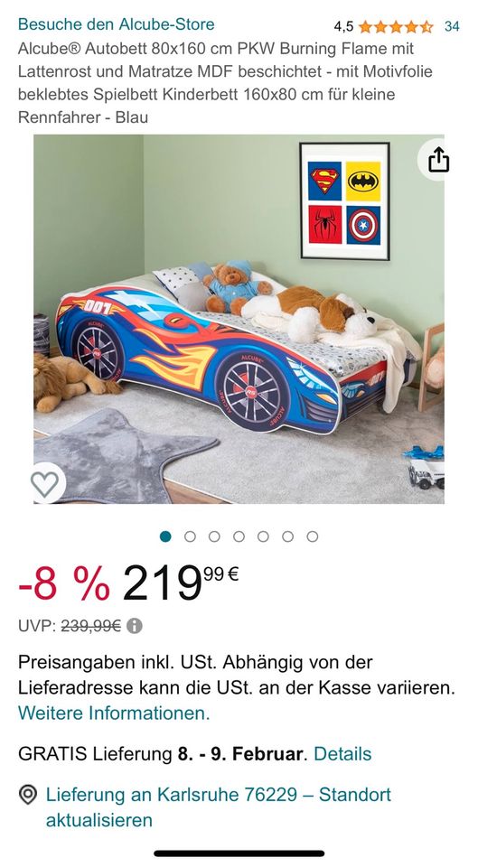 Auto Kinderbett in Düsseldorf