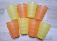 TUPPERWARE Paket 8 Trink Becher Tasse Wave Orange gelb 330ml TOP Saarbrücken-Halberg - Güdingen Vorschau