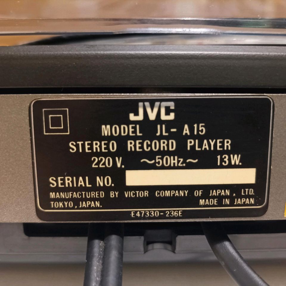 Plattenspieler Schallplattenspieler JVC JL-A15 Made in Japan. in Berlin