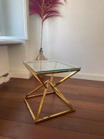 Haushaltsauflösung! Zwei goldene Tische mit Glasplatte Niedersachsen - Lüneburg Vorschau