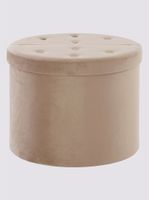 Hocker Samt taupe Samt Ø 60 cm MDF Polyester Bielefeld - Bielefeld (Innenstadt) Vorschau