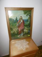 antikes Bild Wandbild Jesus mit Schafen Sachsen - Roßwein Vorschau