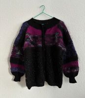 Strickjacke Wolle Mohair M schwarz pink gold Handgestrickt NEU! Nordrhein-Westfalen - Krefeld Vorschau