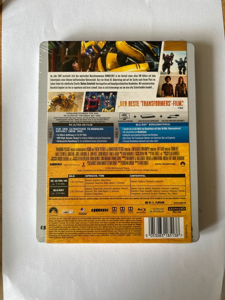 Bumblebee 4K Ultra HD + Blu- ray Steelbook Neu und ovb in Wilhelmshaven