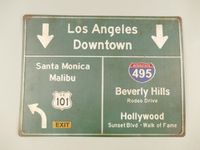 USA Verkehrsschild (Gestanzt) - Los Angeles Downtown - 58cm Krummhörn - Greetsiel Vorschau