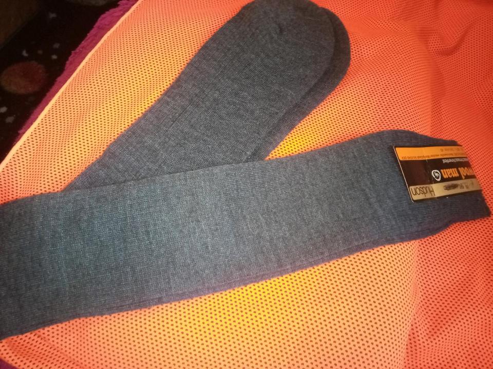 Kniestrümpfe Gr 45 Hudson 80%Wolle Blau Vintage Frotteesohle in Tröstau