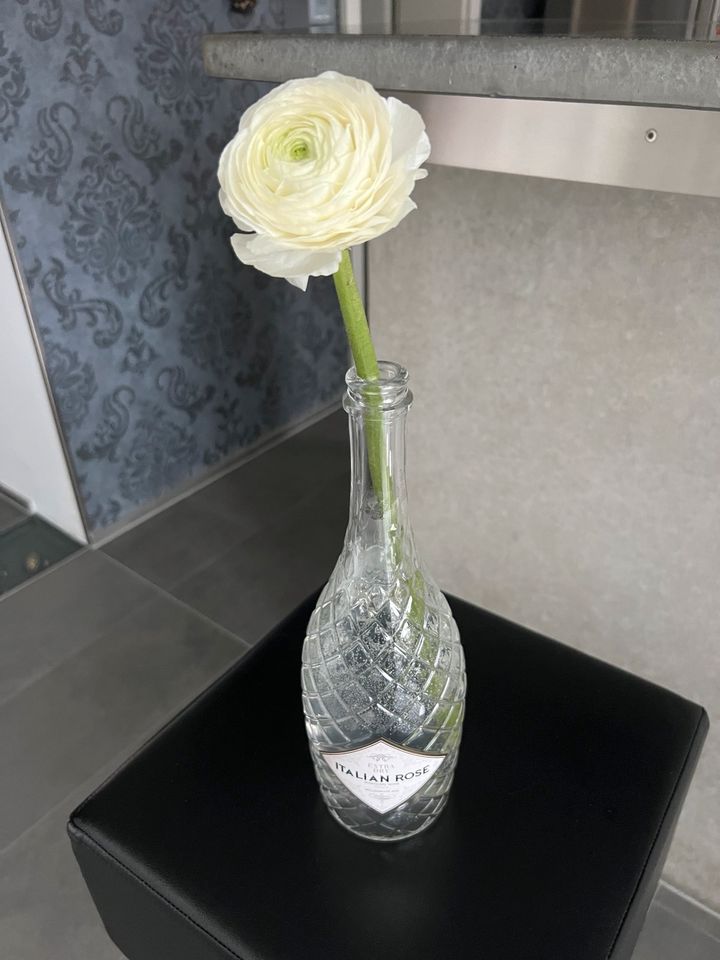 3 Deko Flaschen für einzelne Blumen Glas Italian Rosé Prosecco in Trier