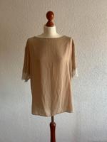 Bluse 38 Oversitze beige dezente Spitze edel luftig leicht Bayern - Simbach Vorschau