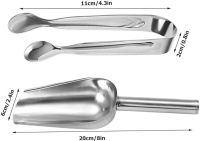 6x Edelstahl Zuckerzange und 2x Eisschaufel Baden-Württemberg - Aalen Vorschau
