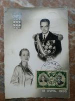 Gedenkkarte Hochzeit Fürst Rainier III 1956 Baden-Württemberg - Breisach am Rhein   Vorschau